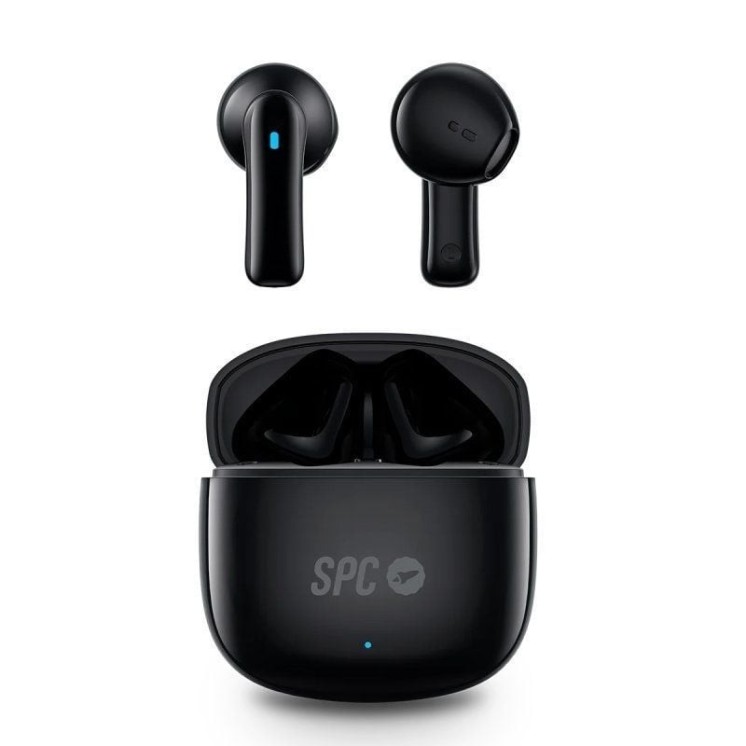 Auriculares bluetooth spc zion 2 play con estuche de carga/ autonomía 7h/ negros