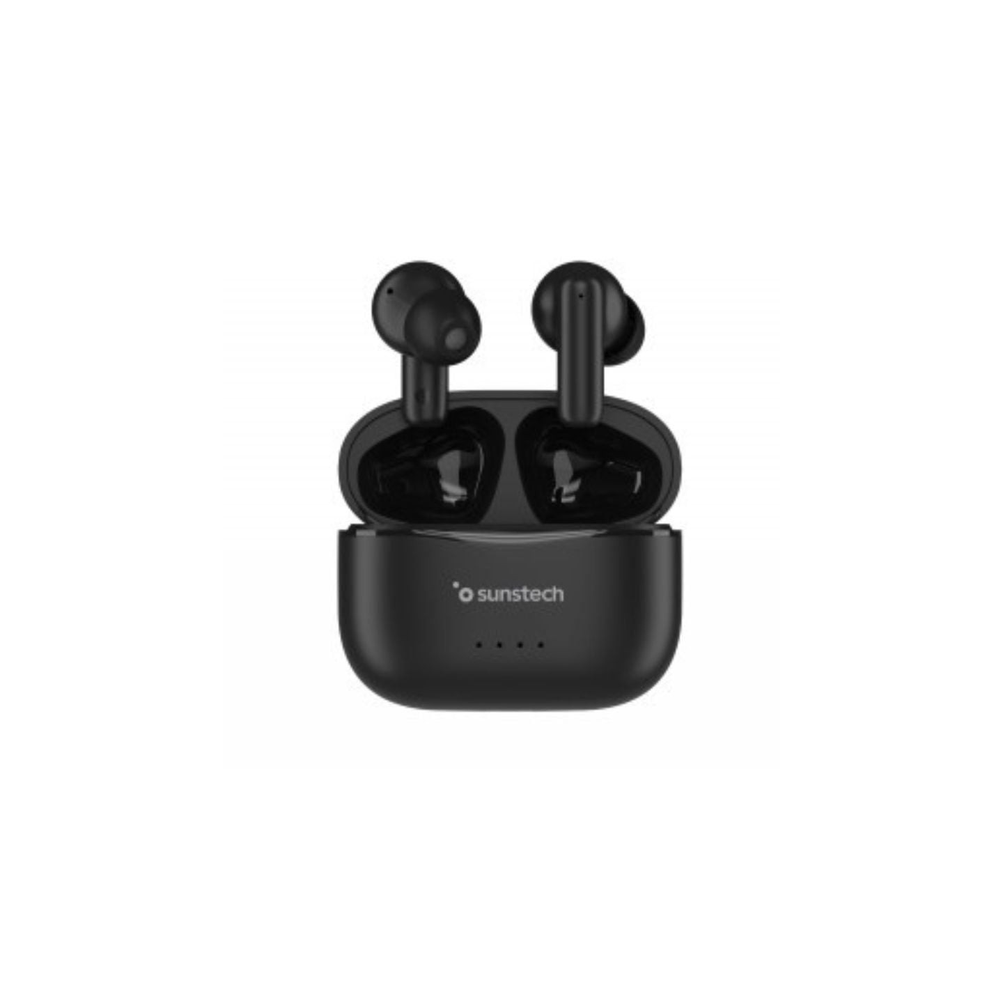 Auriculares bluetooth sunstech wavepodsbk con estuche de carga/ autonomía 4.5h/ negros