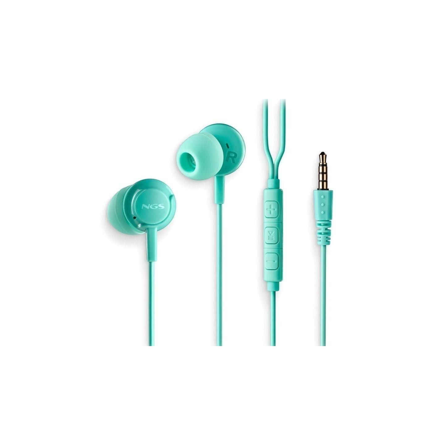 Auriculares intrauditivos ngs cross drift/ con micrófono/ jack 3.5/ verdes