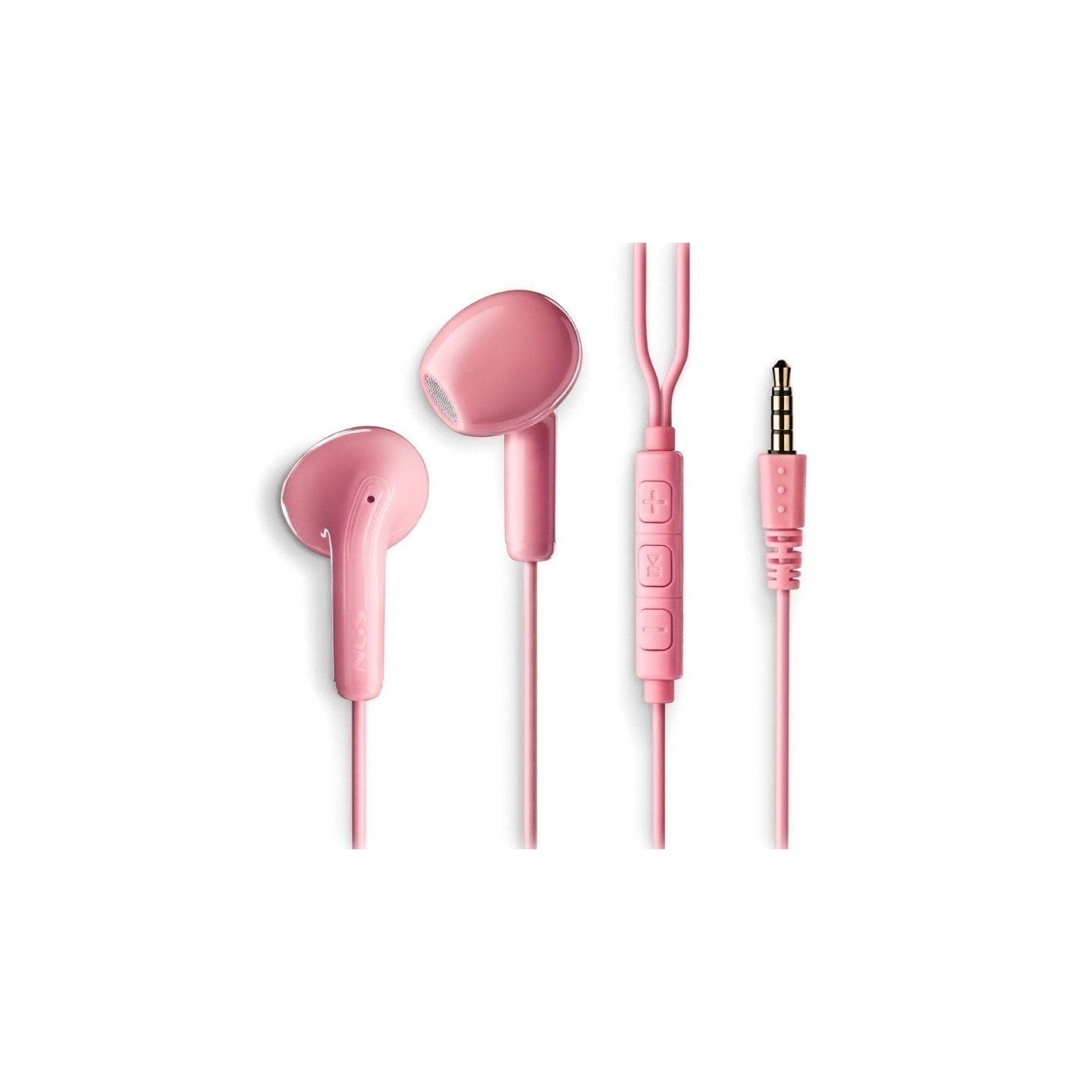 Auriculares intrauditivos ngs cross flip/ con micrófono/ jack 3.5/ rosas