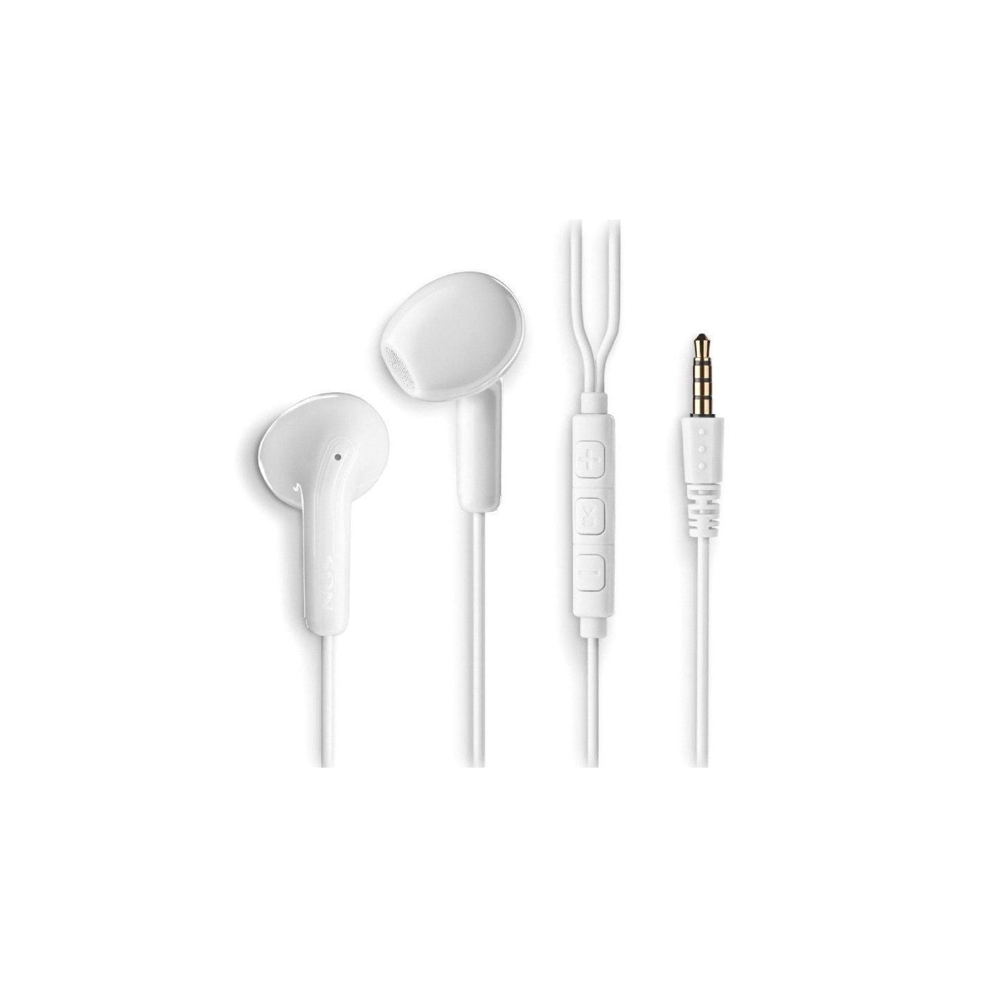 Auriculares intrauditivos ngs cross flip/ con micrófono/ jack 3.5/ blancos