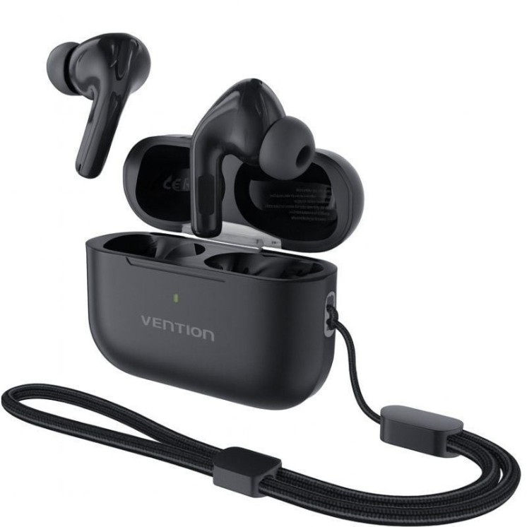 Auriculares bluetooth vention echo lite e11 pro con estuche de carga/ negros