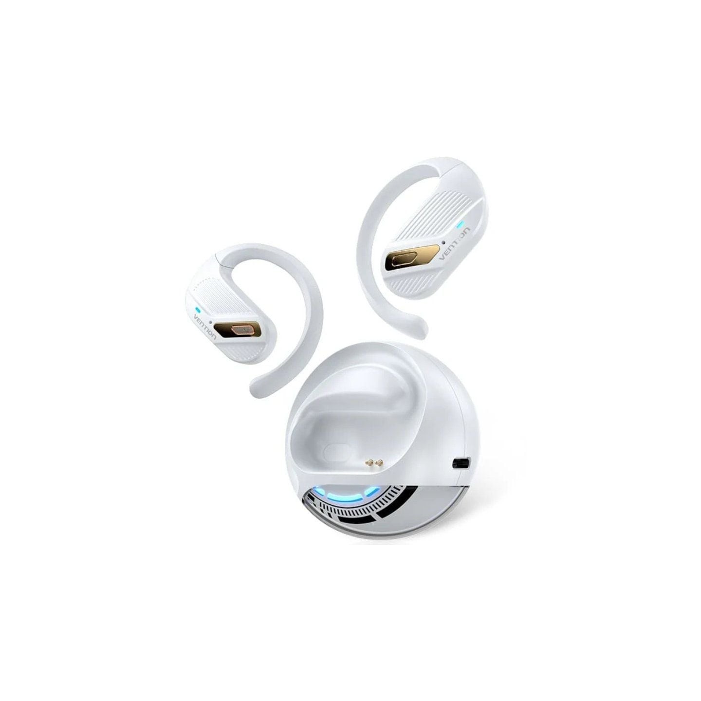 Auriculares deportivos bluetooth vention open ear openbeat o12 nbuw0 con estuche de carga/ blancos