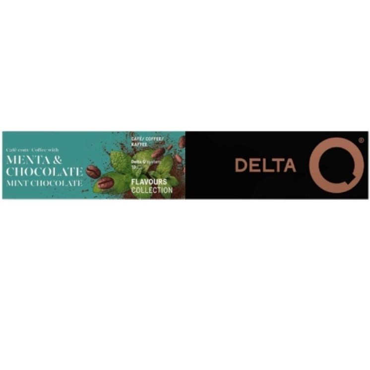 Cápsula delta menta y chocolate para cafeteras delta/ caja de 10