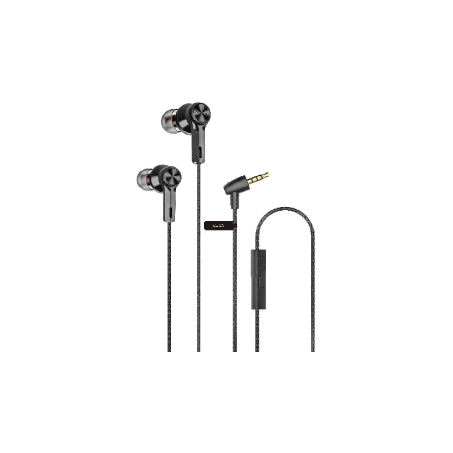 Auriculares intrauditivos qubo eb-100/ con micrófono/ jack 3.5/ negros