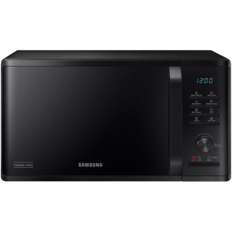 Microondas samsung mg23k3515ak/e1/ 1250w/ capacidad 23l/ función grill/ negro