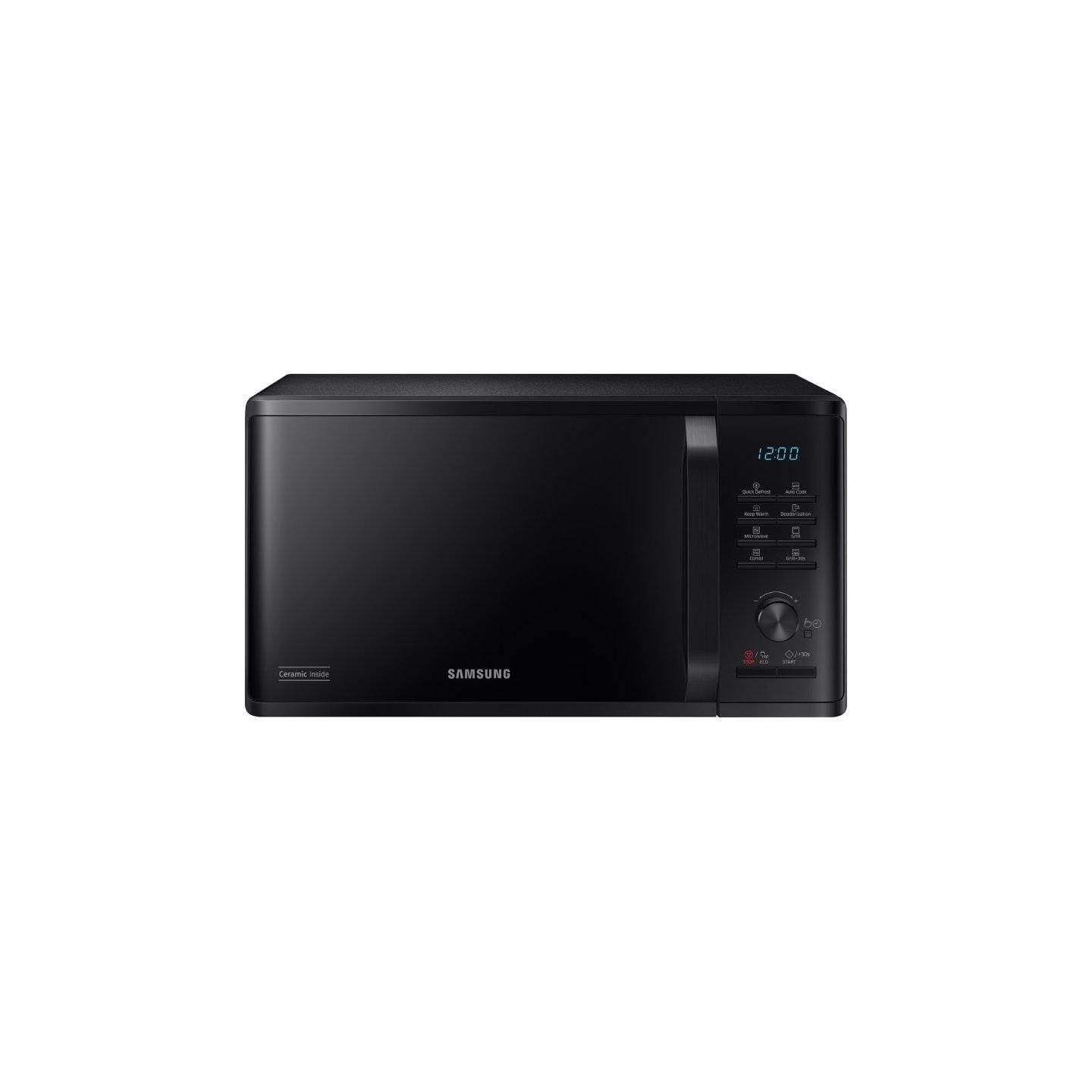 Microondas samsung mg23k3515ak/e1/ 1250w/ capacidad 23l/ función grill/ negro