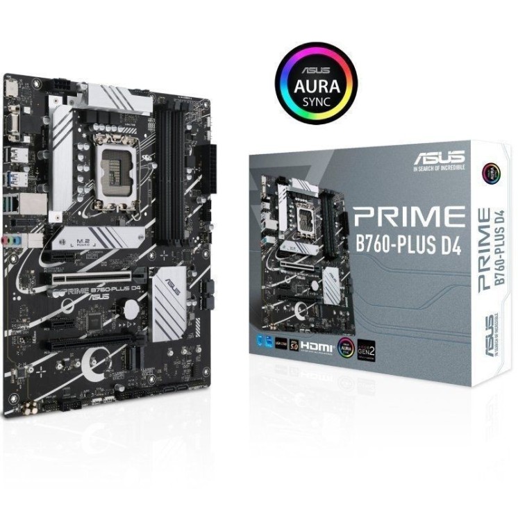 Placa base asus prime b760-plus d4 socket 1700/ ddr4/ pcie 5.0