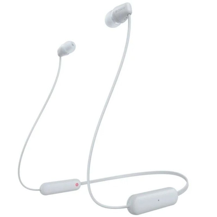 Auriculares inalámbricos intrauditivos sony wi-c100/ con micrófono/ bluetooth/ blancos