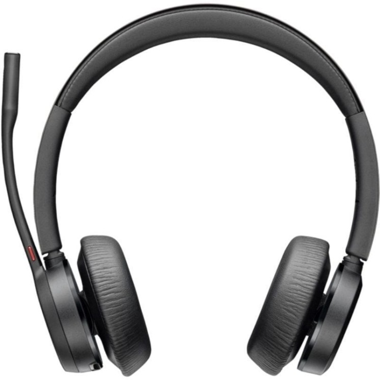 Auriculares inalámbricos poly voyager 4320 uc + adaptador bt700 + base de carga/ con micrófono/ bluetooth/ negros