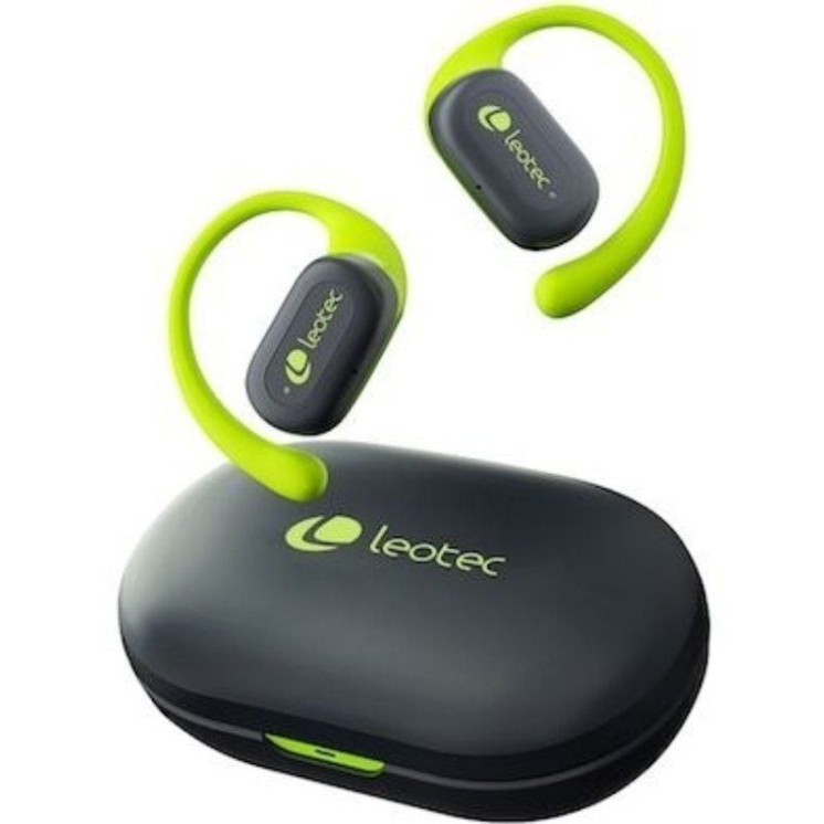Auriculares deportivos bluetooth leotec open air zenith sport con estuche de carga/ autonomía 6.5h/ lima