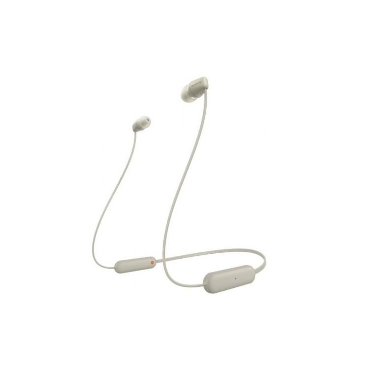 Auriculares inalámbricos intrauditivos sony wi-c100/ con micrófono/ bluetooth/ beige