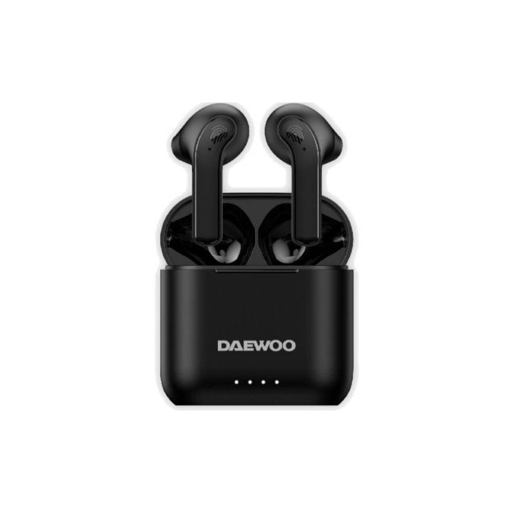 Auriculares bluetooth daewoo dw2020 con estuche de carga/ autonomía 5h/ negros