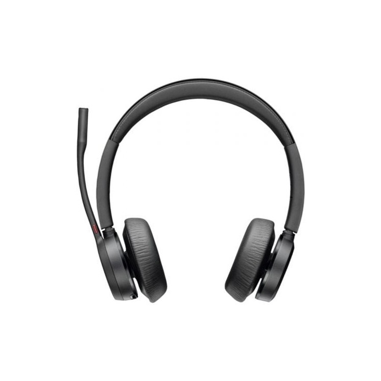 Auriculares inalámbricos poly voyager 4320 uc + adaptador bt700 + base de carga/ con micrófono/ bluetooth/ negros