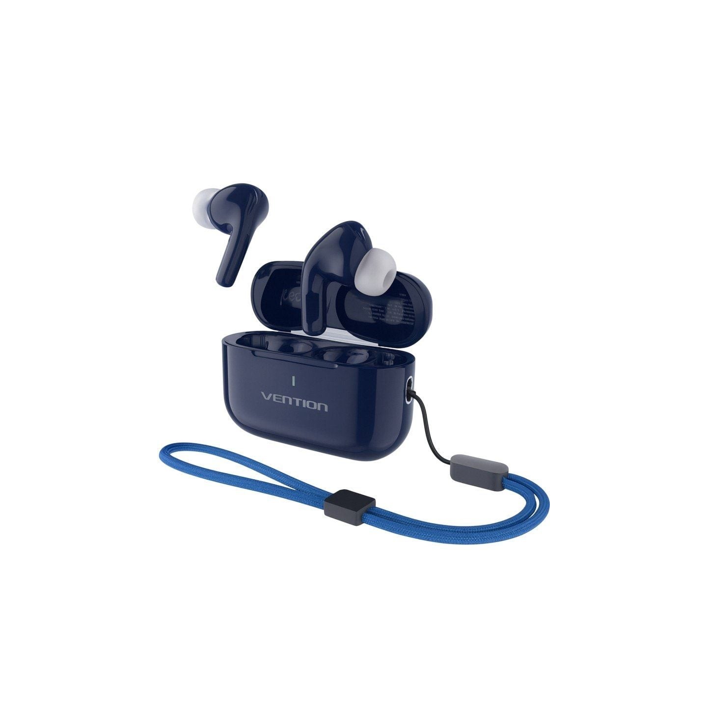 Auriculares bluetooth vention echo lite e11 plus con estuche de carga/ autonomía 30h/ azules