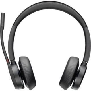 Auriculares inalámbricos poly voyager 4320 + adaptador bt700 + base de carga/ con micrófono/ bluetooth/ negros