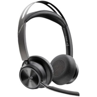 Auriculares inalámbricos poly voyager focus 2 para microsoft teams + adaptador usb-c-a + soporte de carga/ con micrófono/