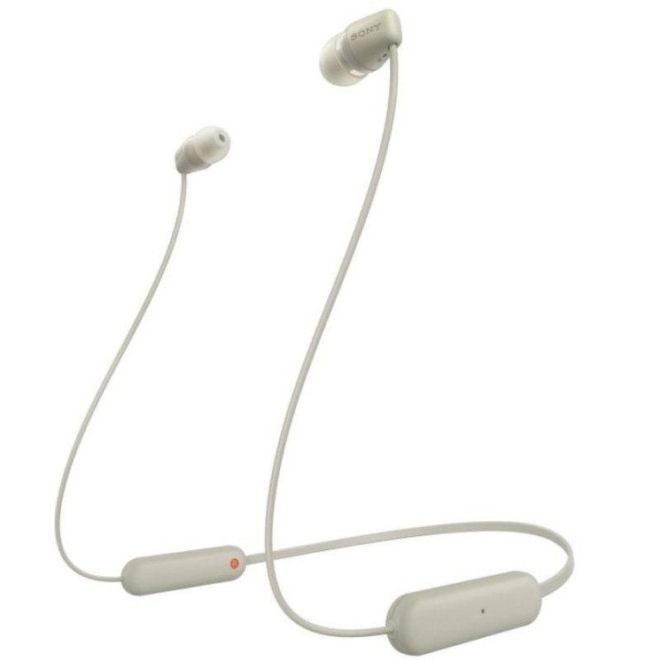 Auriculares inalámbricos intrauditivos sony wi-c100/ con micrófono/ bluetooth/ beige