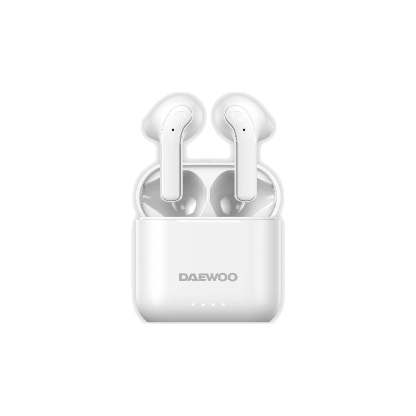 Auriculares bluetooth daewoo dw2021 con estuche de carga/ autonomía 5h/ blancos
