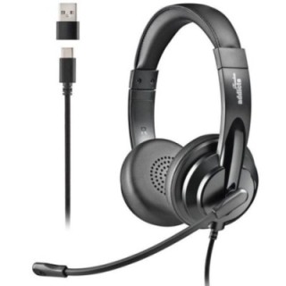 Auriculares ngs vox605 usb-c/ con micrófono/ usb tipo-c/ negros