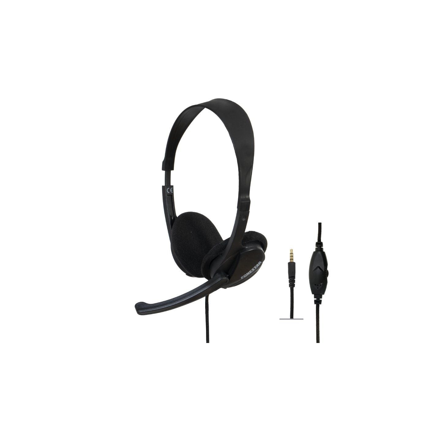 Auriculares fonestar home-35 con micrófono/ jack 3.5/ negros