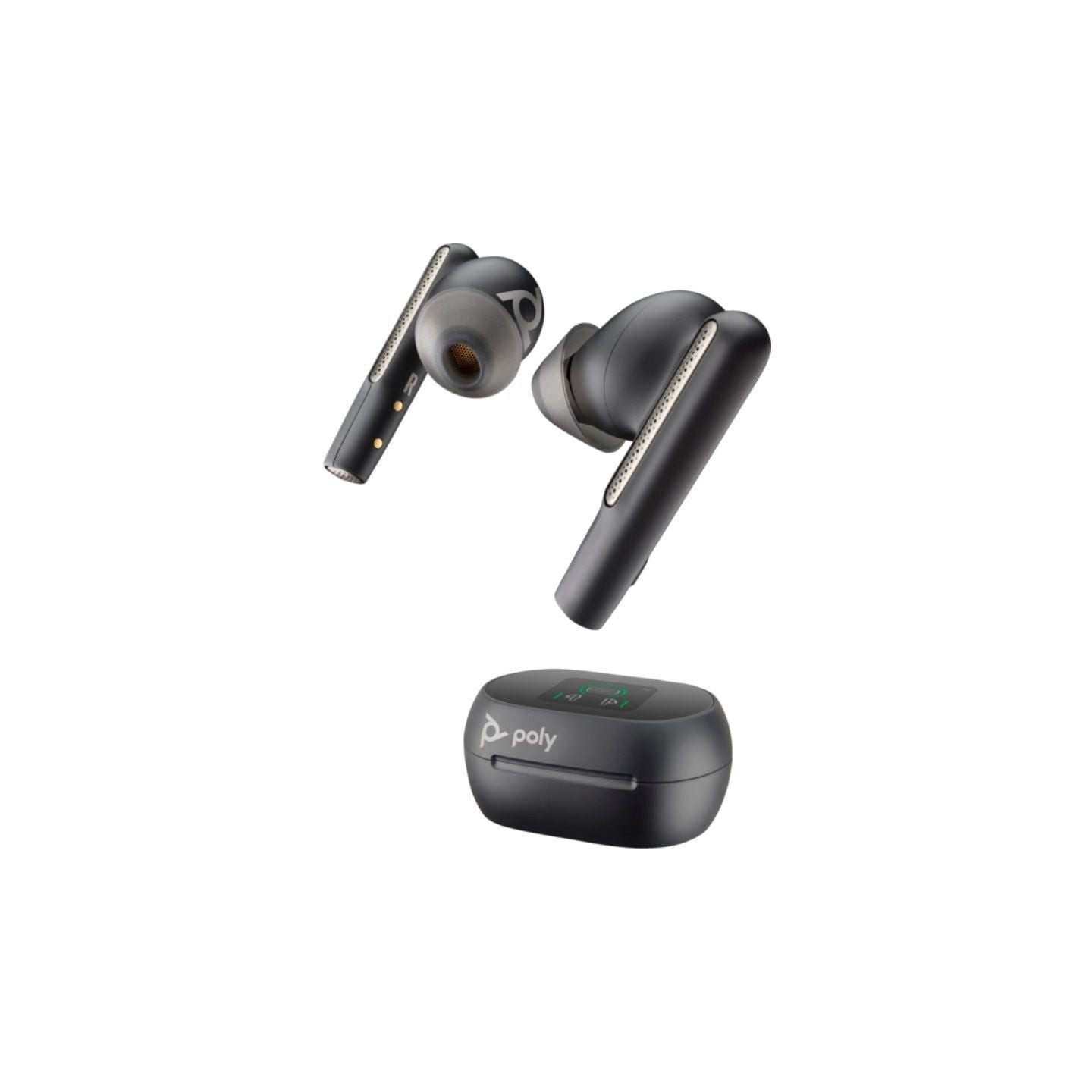 Auriculares bluetooth poly voyager free 60+ uc m con estuche de carga + adaptador bt700/ autonomía 10h/ negros