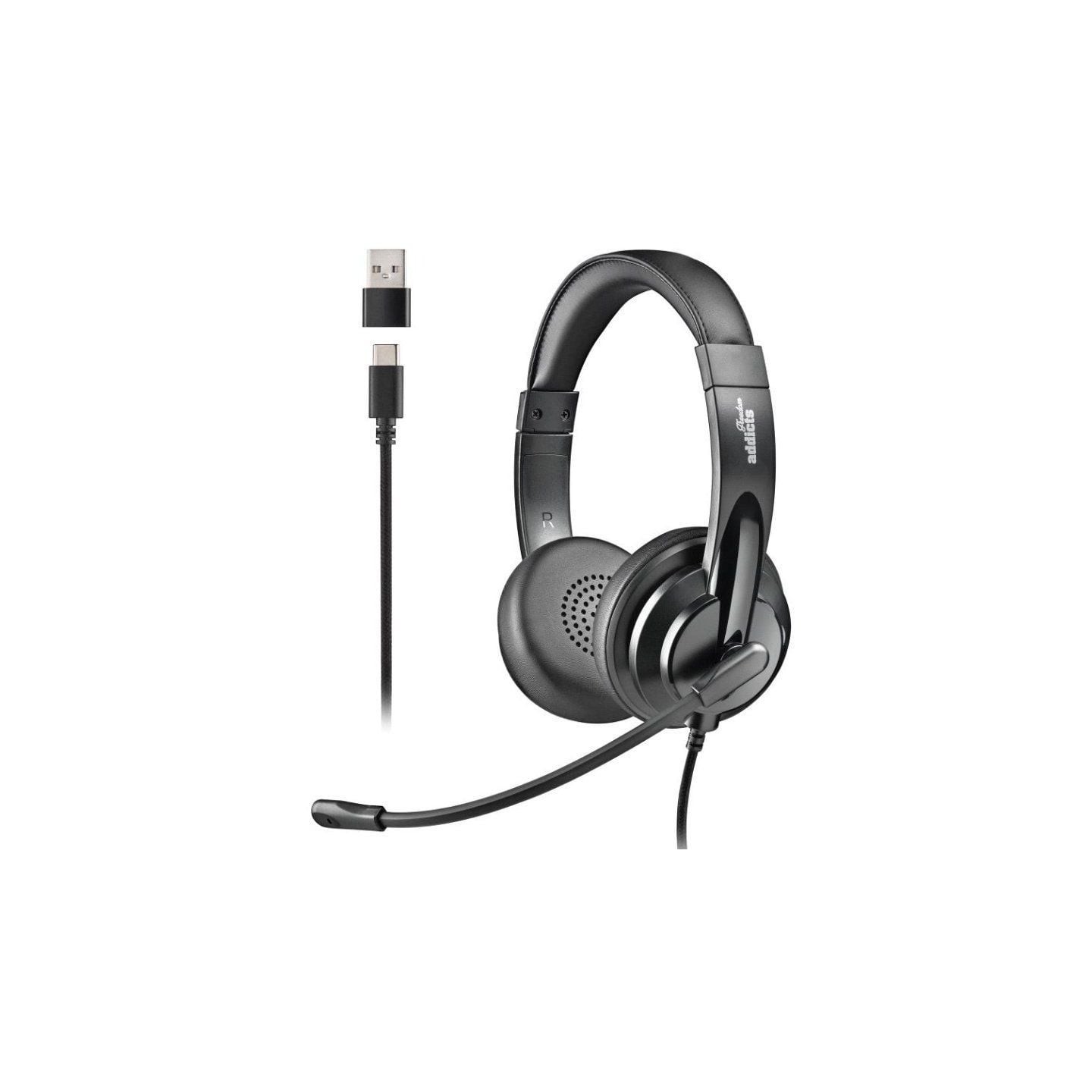 Auriculares ngs vox605 usb-c/ con micrófono/ usb tipo-c/ negros